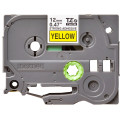 Brother TZe-S631 - Cassette à ruban pour étiqueteuse originale – Noir sur jaune, 12 mm de large