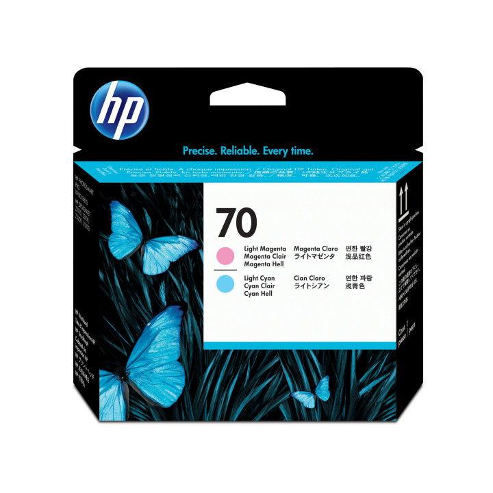 HP 70 tête d'impression DesignJet magenta clair et cyan clair