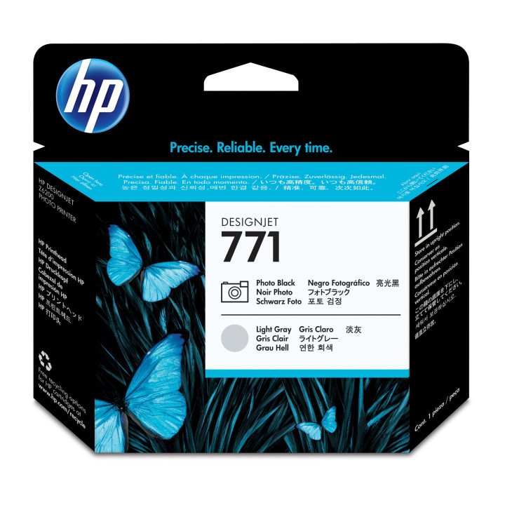 HP 771 tête d'impression DesignJet noir photo/gris clair