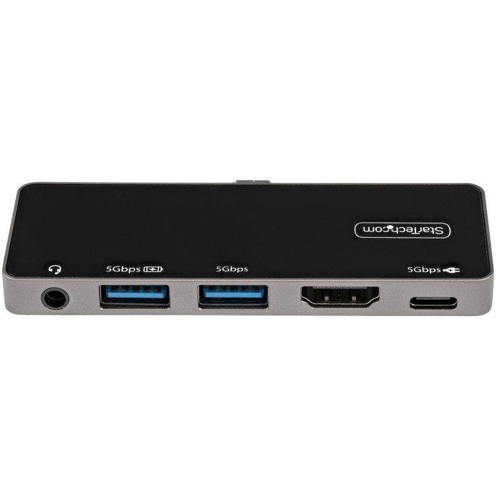 StarTech.com Adaptateur Multiport USB-C - USB-C vers 4K 60Hz HDMI 2.0 - Power Delivery Passthrough 100W - Hub USB 3.0 3 Ports -