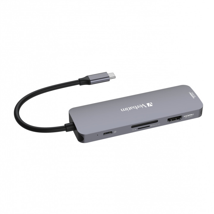 Verbatim CMH-08 USB Type-C 5000 Mbit/s Argent
