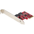 StarTech.com Carte PCI Express SATA 2 ports - Carte Contrôleur PCIe SATA - 6Gbps - ASM1166 SATA-Raid - Convertisseur PCI Expre