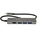 StarTech.com Adaptateur Multiport USB-C - Adaptateur USB-C vers HDMI 2.0b 4K 60Hz (HDR10), Alimentation 100W Passthrough, Hub 4