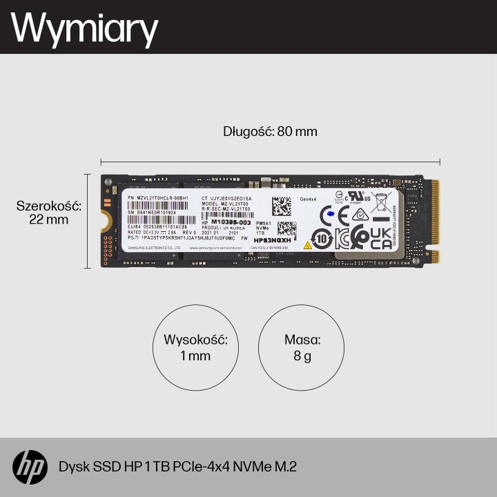 HP SSD PCIe4x4 NVMe M.2 1 To
