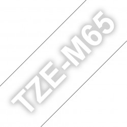 Brother TZe-M65 - Cassette originale à ruban laminé mat - blanc sur transparent - pour étiqueteuse - 36 mm de large