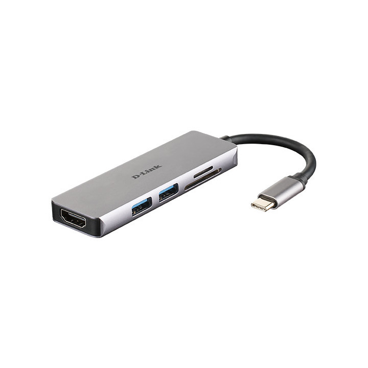 D-Link DUB-M530 station d'accueil Avec fil USB 3.2 Gen 1 (3.1 Gen 1) Type-C Aluminium