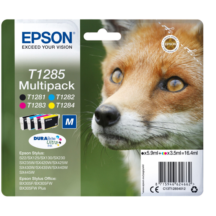 Epson Fox Encre DURABrite Ultra multipack 4 couleurs Renard T1285