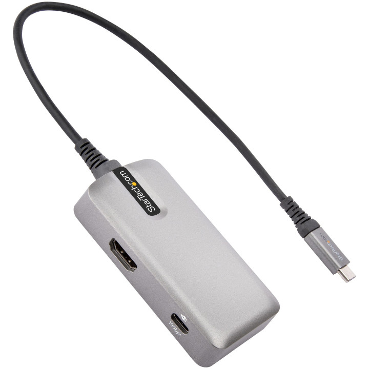 StarTech.com Adaptateur Multiport USB-C - Mini Dock USB Type-C vers 4K 60Hz HDMI 2.0 - 100W Power Delivery Pass-trough – Hub 