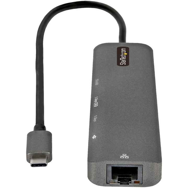 StarTech.com Adaptateur Multiport USB-C - USB Type C vers HDMI 2.0 4K 60Hz, Alimentation 100W Passthrough, SD/MicroSD, Hub 2 Po