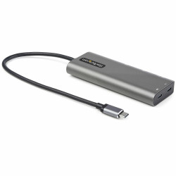 StarTech.com Adaptateur Multiports USB-C - USB-C vers HDMI ou Mini DisplayPort 4K 60Hz - Alimentation 100W Passthrough - Hub US