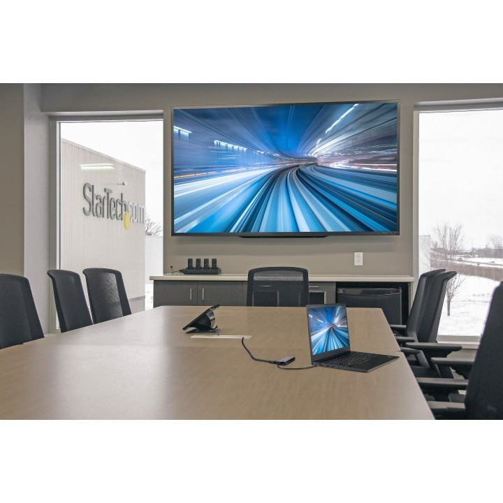 StarTech.com Adaptateur Multiports USB-C - USB-C vers HDMI ou Mini DisplayPort 4K 60Hz - Alimentation 100W Passthrough - Hub US