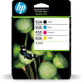 HP 934 Pack de 4 cartouches d'encre noire/ 935 Pack de 4 cartouches d'encre cyan/magenta/jaune authentiques