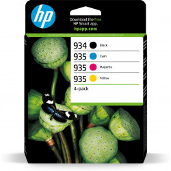 HP 934 Pack de 4 cartouches d'encre noire/ 935 Pack de 4 cartouches d'encre cyan/magenta/jaune authentiques