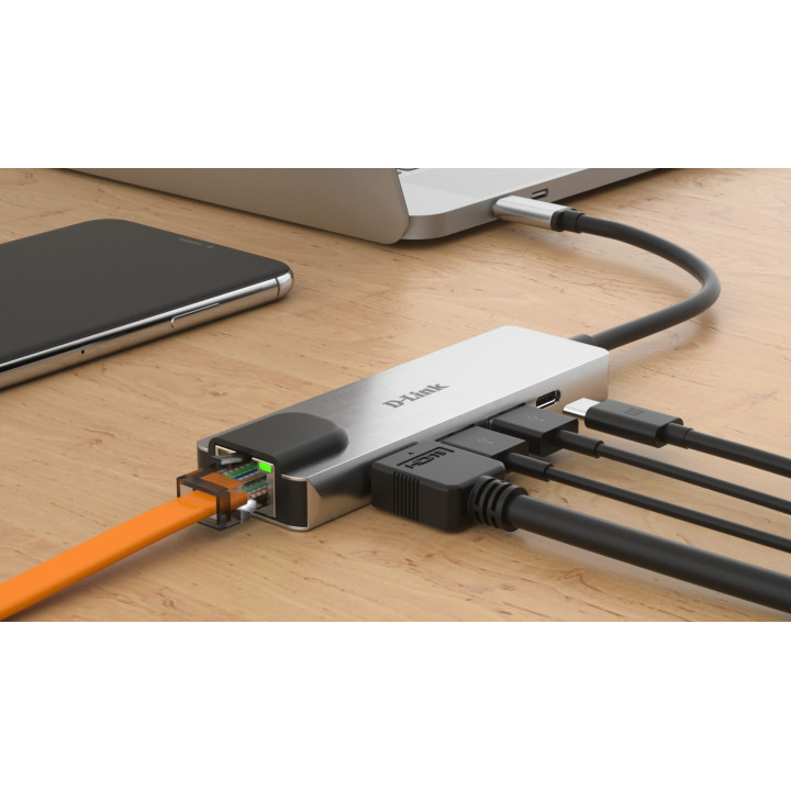 D-Link DUB-M520 station d'accueil Avec fil Thunderbolt 3 Aluminium