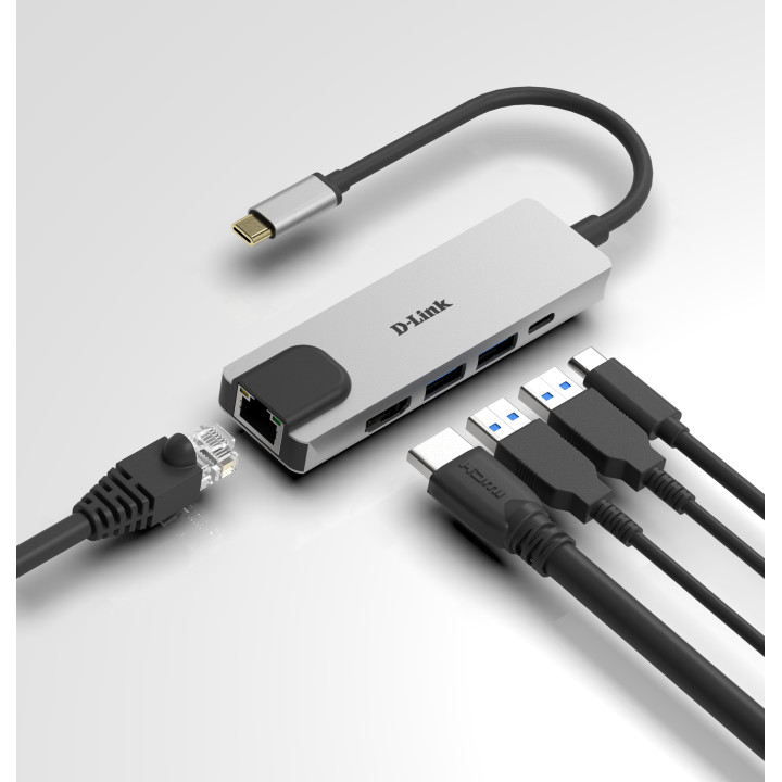 D-Link DUB-M520 station d'accueil Avec fil Thunderbolt 3 Aluminium