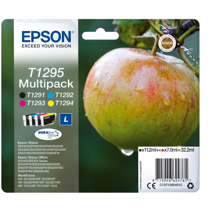 Epson Apple Encre DURABrite Ultra multipack 4 couleurs Pomme T1295