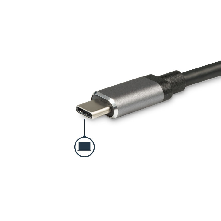 StarTech.com Adaptateur Multiport USB C, Station d'Accueil USB-C Portable vers HDMI 4K, Hub USB 3.0 2 pts, SD/SDHC, GbE, 60W PD