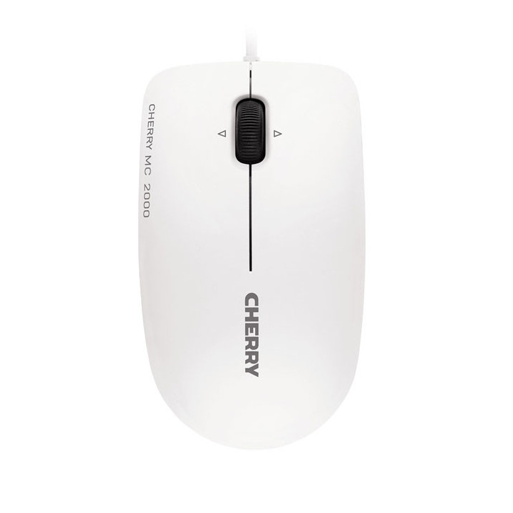 CHERRY MC 2000 Souris filaire, molette multi directionnelle, blanc grisé, USB