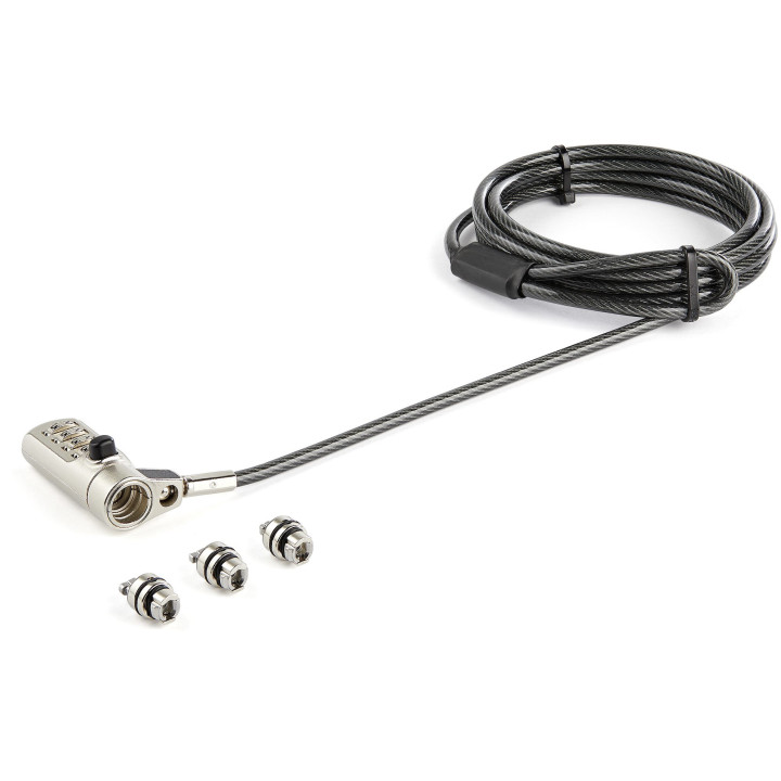 StarTech.com Câble de Verrouillage Universel à Combinaison de 2 m pour Ordinateur Portable - Combinaison à 4 Chiffres - Comp