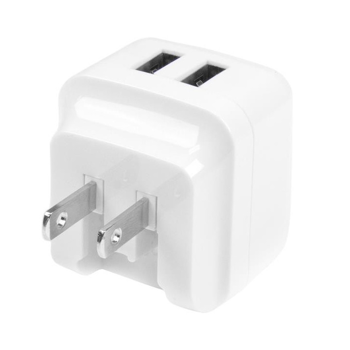 StarTech.com Chargeur mural USB à 2 ports - Haute puissance 17W / 3,4A - Chargeur de voyage international - Blanc