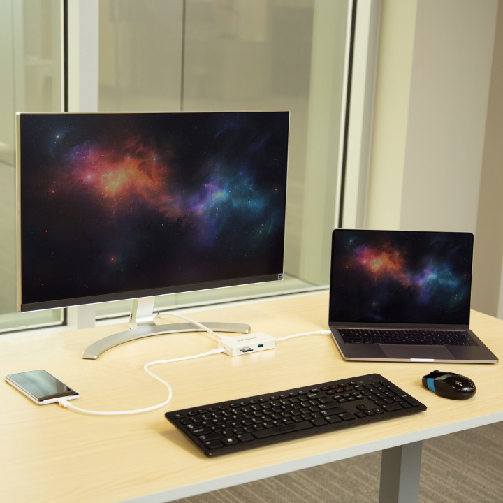 StarTech.com Adaptateur multiport USB-C avec lecteur de carte SD (UHS-II), Power Delivery 100 W et ports HDMI 4K, GbE et USB 3.