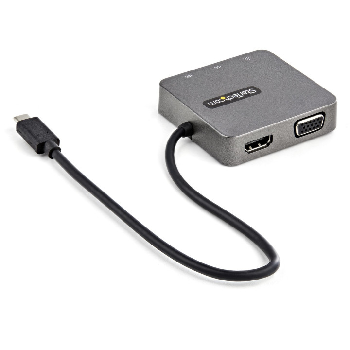 StarTech.com Adaptateur mulitport USB-C - Câble intégré de 29 cm - USB 3.1 Gen 2 - 10 Gbps - HDMI et VGA