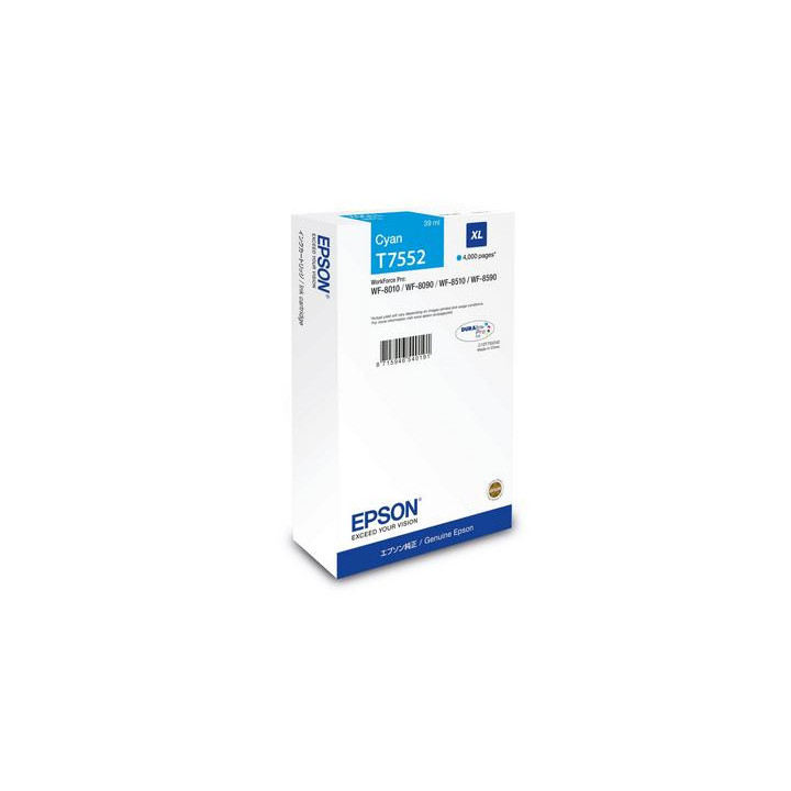 Epson C13T75524N cartouche d'encre 1 pièce(s) Original Rendement élevé (XL) Cyan