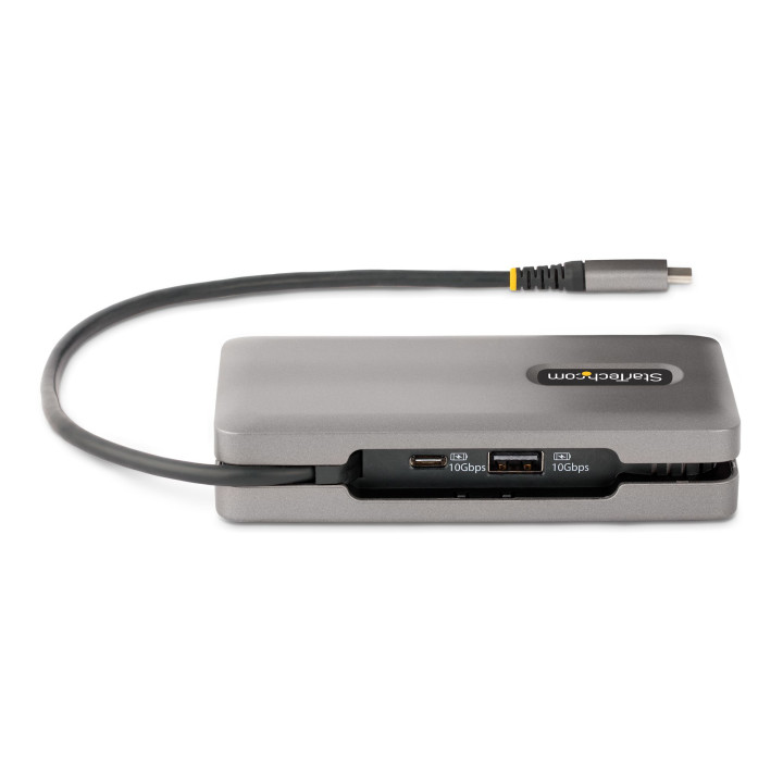 StarTech.com Adaptateur Multiport USB-C - 4K 60Hz HDMI/DP - Hub USB 3 Ports - 100W Power Delivery Pass-Through, GbE, Mini Stati