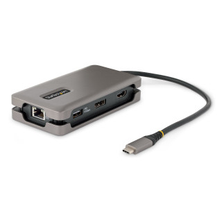StarTech.com Adaptateur Multiport USB-C - 4K 60Hz HDMI/DP - Hub USB 3 Ports - 100W Power Delivery Pass-Through, GbE, Mini Stati