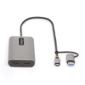 StarTech.com Adaptateur Multiport USB-C avec Dongle USB-C vers USB-A, Double HDMI (4K30Hz/1080p60Hz), 3x USB-A 5Gbps, Mini Stat