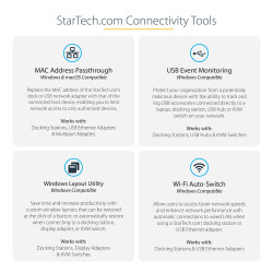 StarTech.com Adaptateur Multiport USB-C - Mini Dock USB-C avec 4K HDMI ou 1080p VGA - Hub 3x USB 3.0, SD, GbE, Audio, 100W PD P