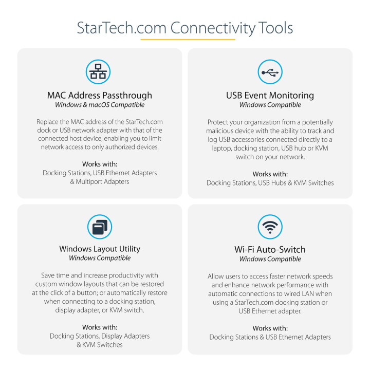 StarTech.com Adaptateur Multiport USB-C - Mini Dock USB-C avec 4K HDMI ou 1080p VGA - Hub 3x USB 3.0, SD, GbE, Audio, 100W PD P