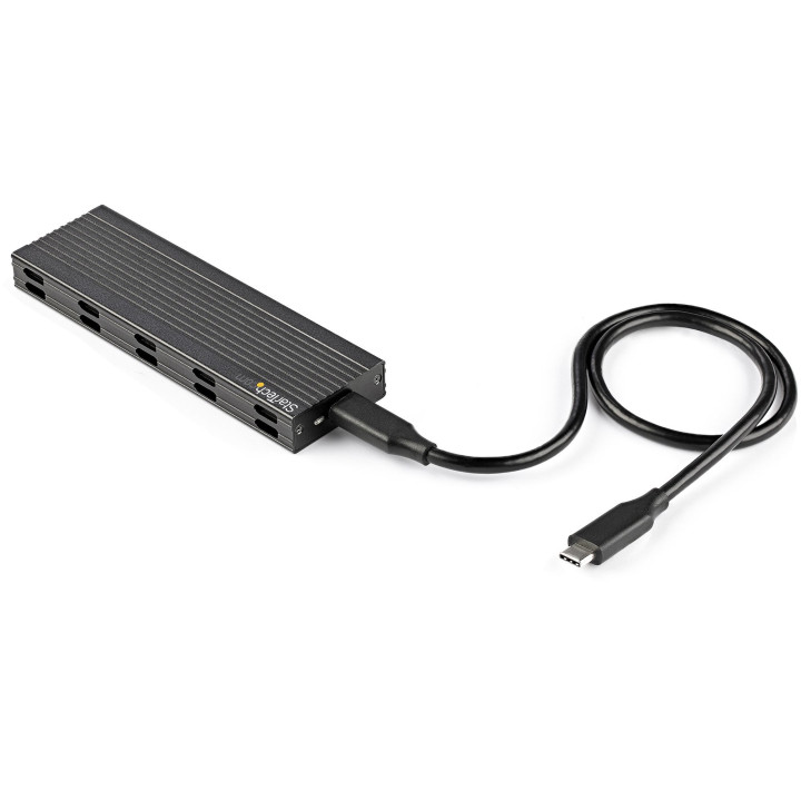 StarTech.com Boitier USB-C 10Gbps vers M.2 NVMe ou M.2 SATA SSD - Boitier Aluminium Externe Portable M.2 PCIe/SATA NGFF SSD - C