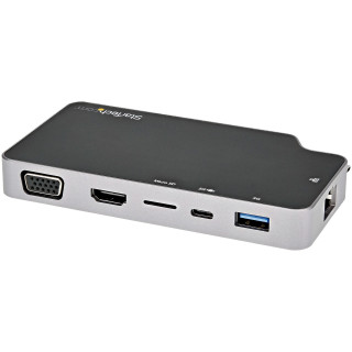 StarTech.com Adaptateur Multiport USB C - USB-C vers 4K HDMI ou VGA avec 100W Power Delivery Pass-through, 2-Port 10Gbps USB Hu