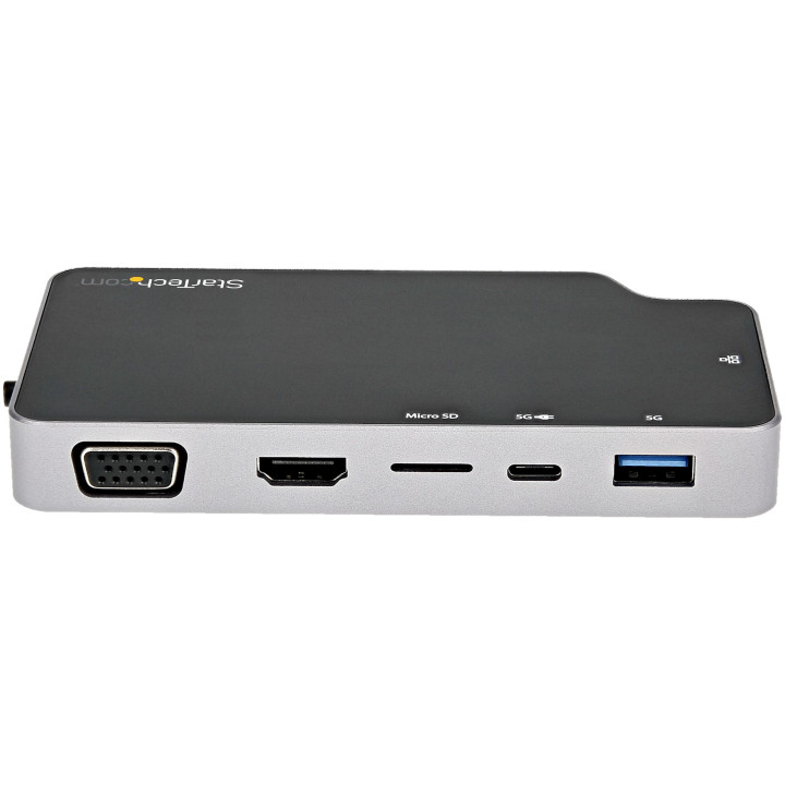 StarTech.com Adaptateur Multiport USB C - USB-C vers 4K HDMI ou VGA avec 100W Power Delivery Pass-through, 2-Port 10Gbps USB Hu