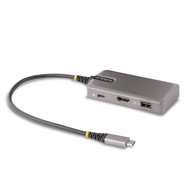 StarTech.com Adaptateur USB-C Multiport, HDMI 4K 60Hz avec/HDR, Hub USB 3 ports, 100W Power Delivery Pass-Through, Mini Station