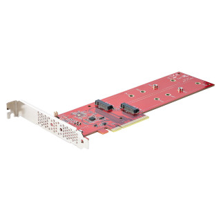 StarTech.com Adaptateur PCIe M.2 - PCIe x8/ x16 vers Double NVMe ou AHCI M.2 SSD - PCI Express 4.0, 7,8 Gbps par Disque, Bifurc