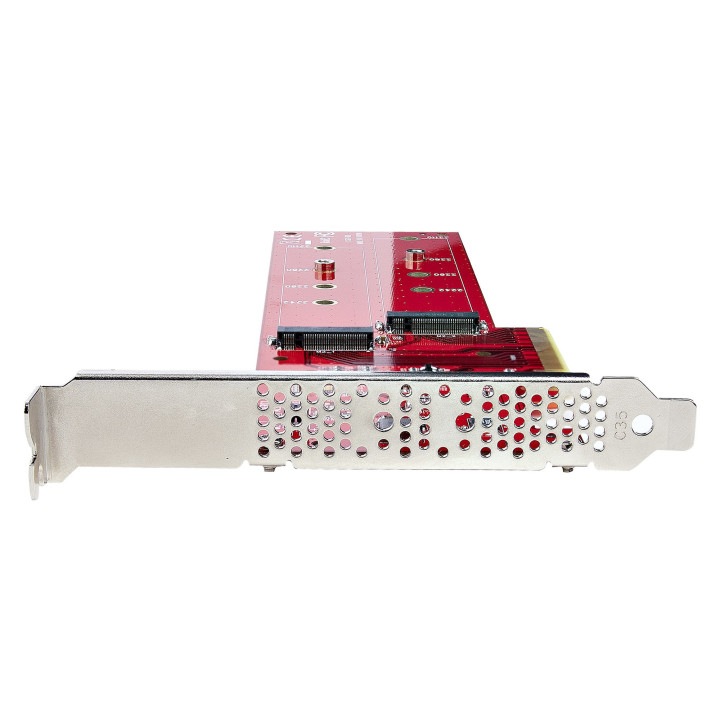 StarTech.com Adaptateur PCIe M.2 - PCIe x8/ x16 vers Double NVMe ou AHCI M.2 SSD - PCI Express 4.0, 7,8 Gbps par Disque, Bifurc