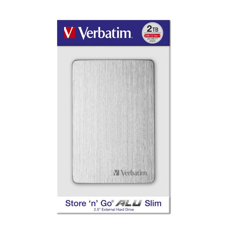 Verbatim Disque dur portable mince Store n Go ALU 1 To argenté