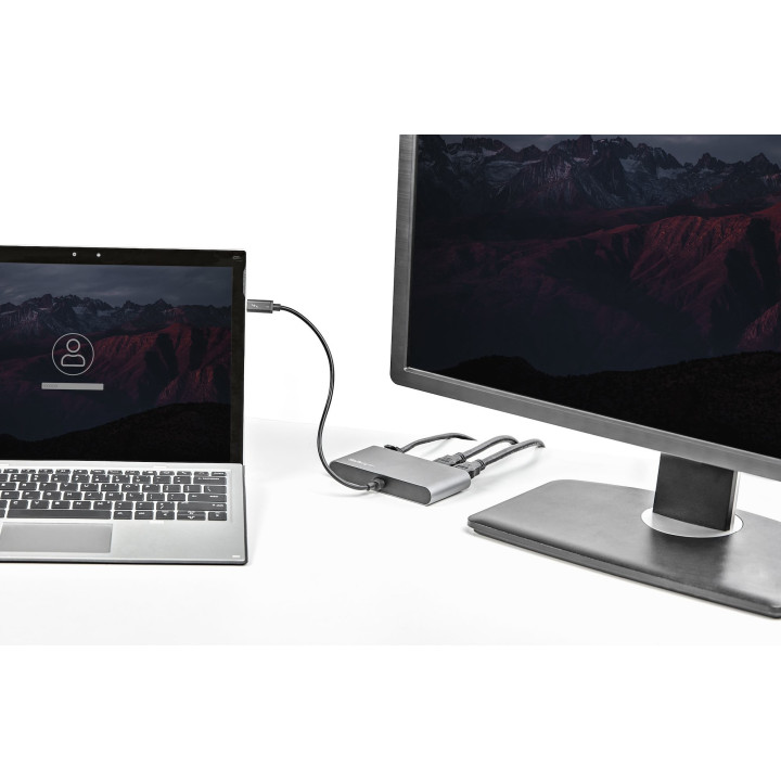 StarTech.com Mini Dock Thunderbolt 3 - Station d'Accueil Portable pour Deux Écrans avec HDMI 4K 60Hz, 2 x Hub USB-A (3.0/2.0),