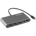 StarTech.com Mini Dock Thunderbolt 3 - Station d'Accueil Portable pour Deux Écrans avec HDMI 4K 60Hz, 2 x Hub USB-A (3.0/2.0),