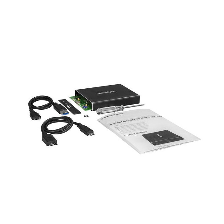 StarTech.com Boîtier USB 3.1 (10 Gb/s) dual slot pour SSD M.2 NGFF SATA avec RAID