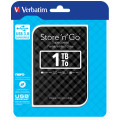 Verbatim Disque dur portable USB Store 'n' Go 3.0, 1 To, noir