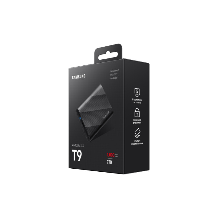 Samsung MU-PG2T0B 2 To USB Type-C 3.2 Gen 2 (3.1 Gen 2) Noir