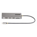 StarTech.com Adaptateur Multiport USB-C Triple Moniteur, Double HDMI et DisplayPort 4K 60Hz + 4K 30Hz, Adaptateur USB-C, Hub US