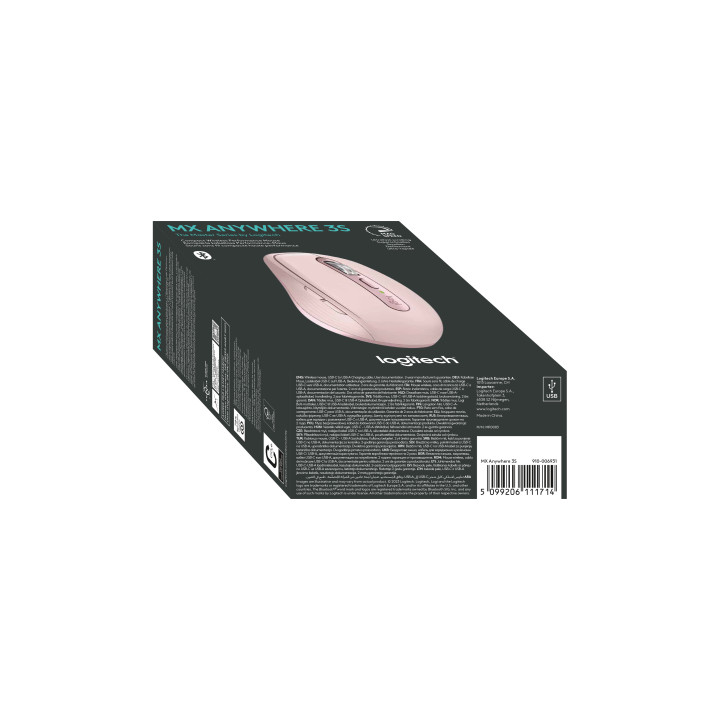 Logitech 910-006931 souris Bureau Droitier RF sans fil + Bluetooth Laser 8000 DPI
