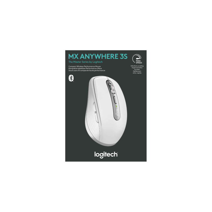 Logitech MX Anywhere 3S souris Bureau Droitier RF sans fil + Bluetooth Laser 8000 DPI