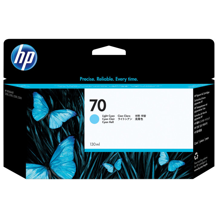 HP 70 cartouche d'encre cyan clair 130 ml