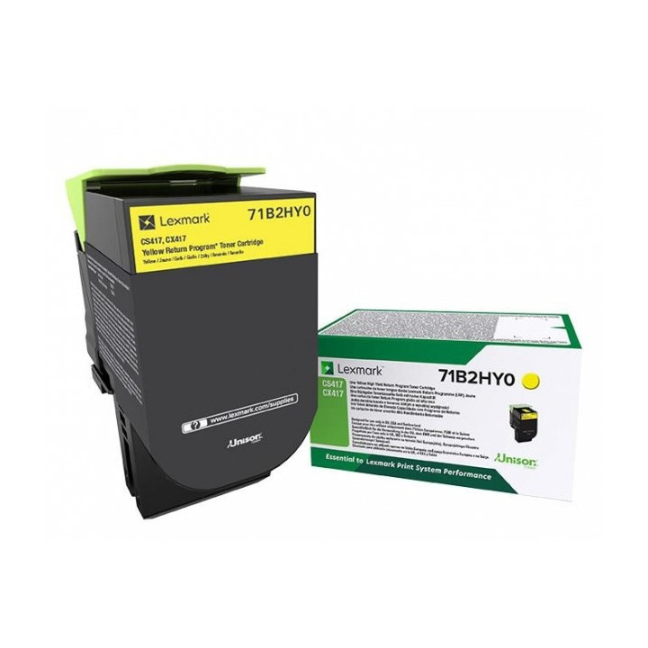 Lexmark 71B2HY0 toner cartridge 1 pc(s) Original Yellow