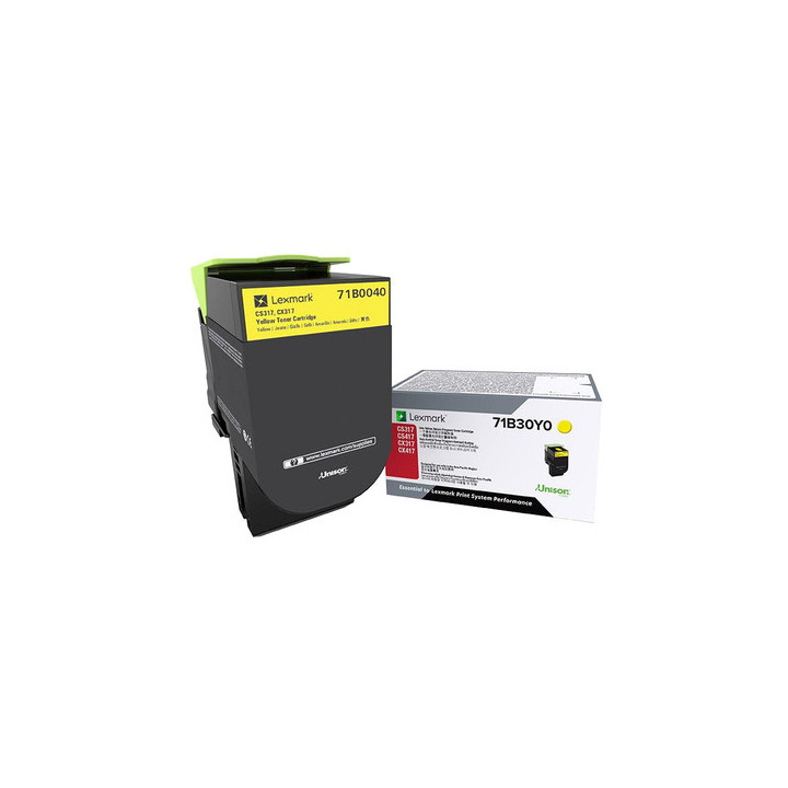 Lexmark 71B0040 toner cartridge 1 pc(s) Original Yellow